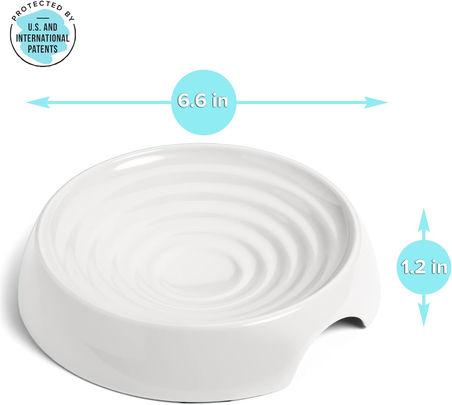 Cat Bowls, Whisker Friendly Food Bowl for Indoor Cats, Reliefs Whisker Fatigue, Wide Kitten Dish, Non Slip Pet Dishes, Shallow Pet Plates