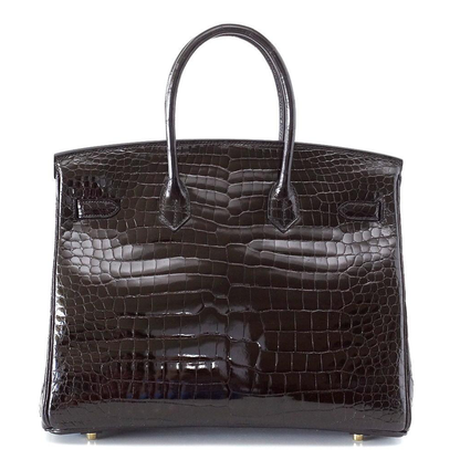 Glossy Jet Black Delicate Compact Scale Embossed Roomy Structured Hand Tote With Warm Golden Twist Lock Hardware, Matching Suspended Embossed Padlock Charm And Base Defensive Metal Studs